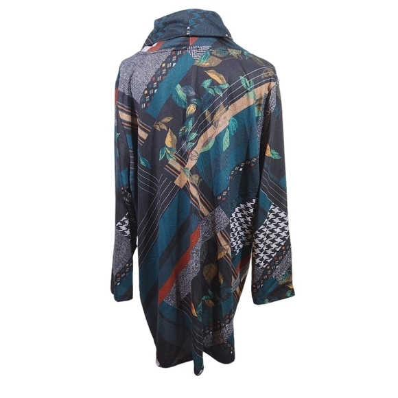 CJ Banks Tunic Leaf Print, sz 3X - Picture 2 of 8